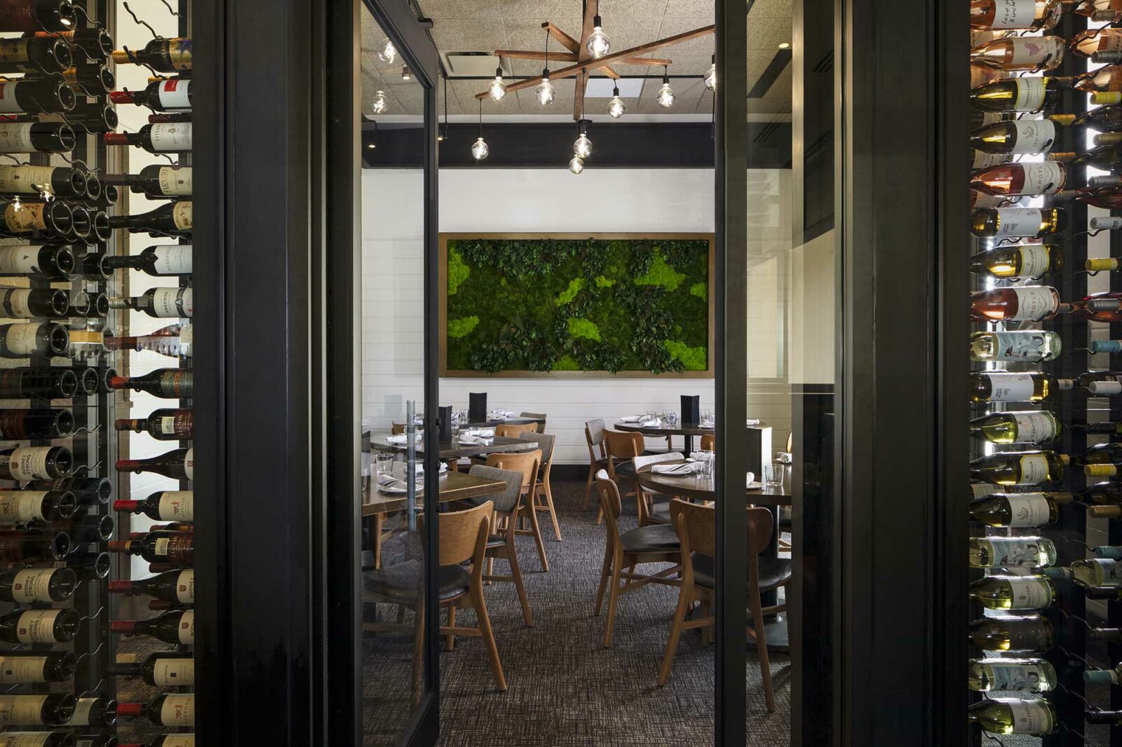 Private dining room at Burtons Grill in Burlington, MA.