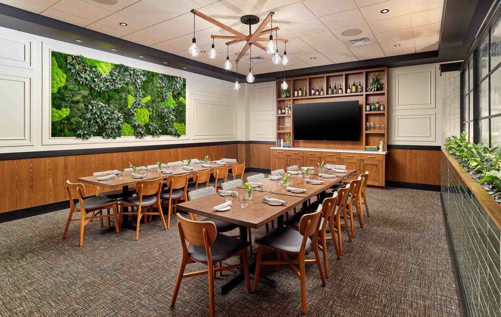 Private dining room at Burtons Grill in Plantation, FL.