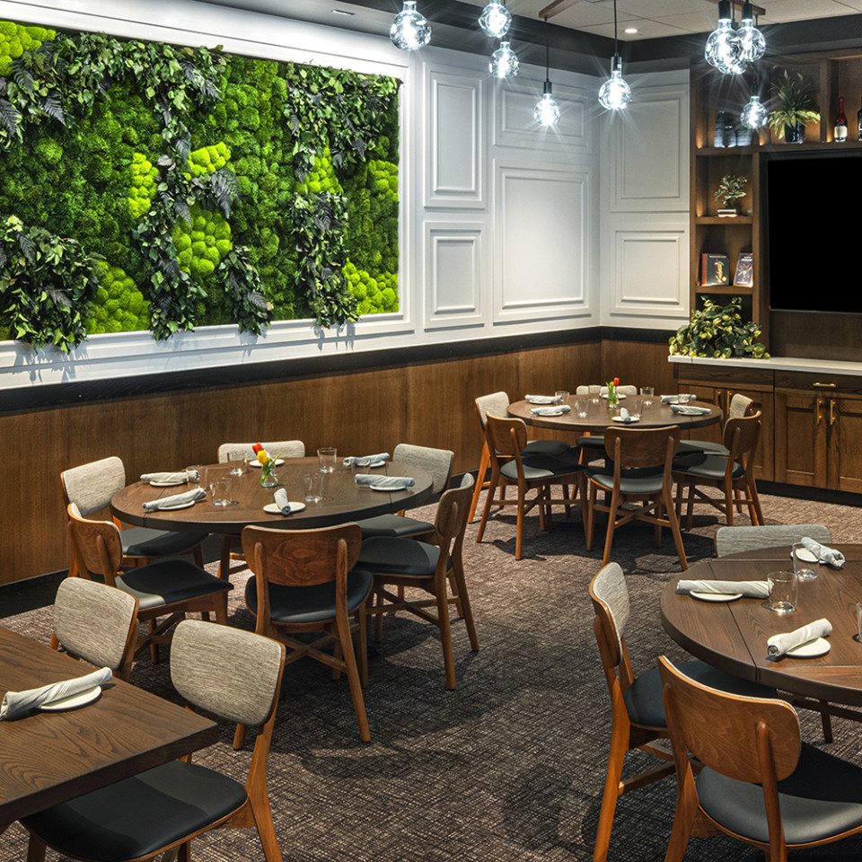 Private dining room at Burtons Grill in Buckhead, GA.