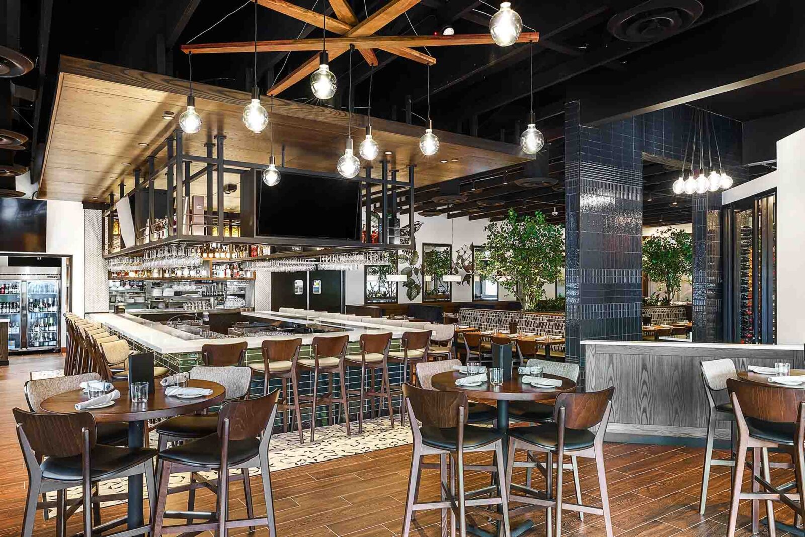 Bar and lounge at Burtons Grill in Wayne, PA.