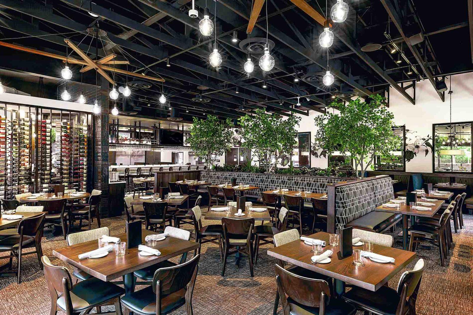 Dining room at Burtons Grill in Wayne, PA.