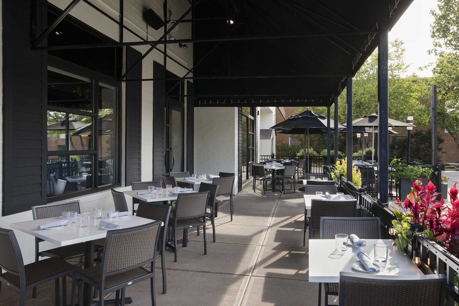 Patio Area at Burtons Grill in Nashua, NH.