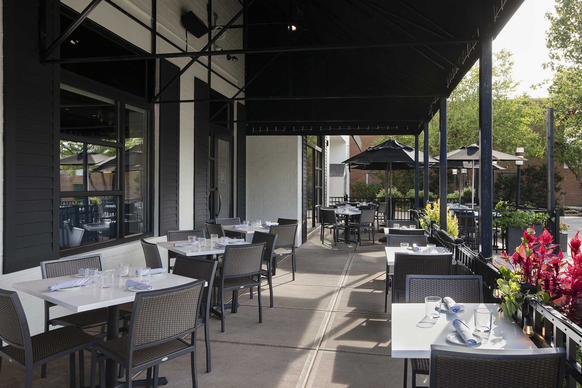 Patio Area at Burtons Grill in Nashua, NH.