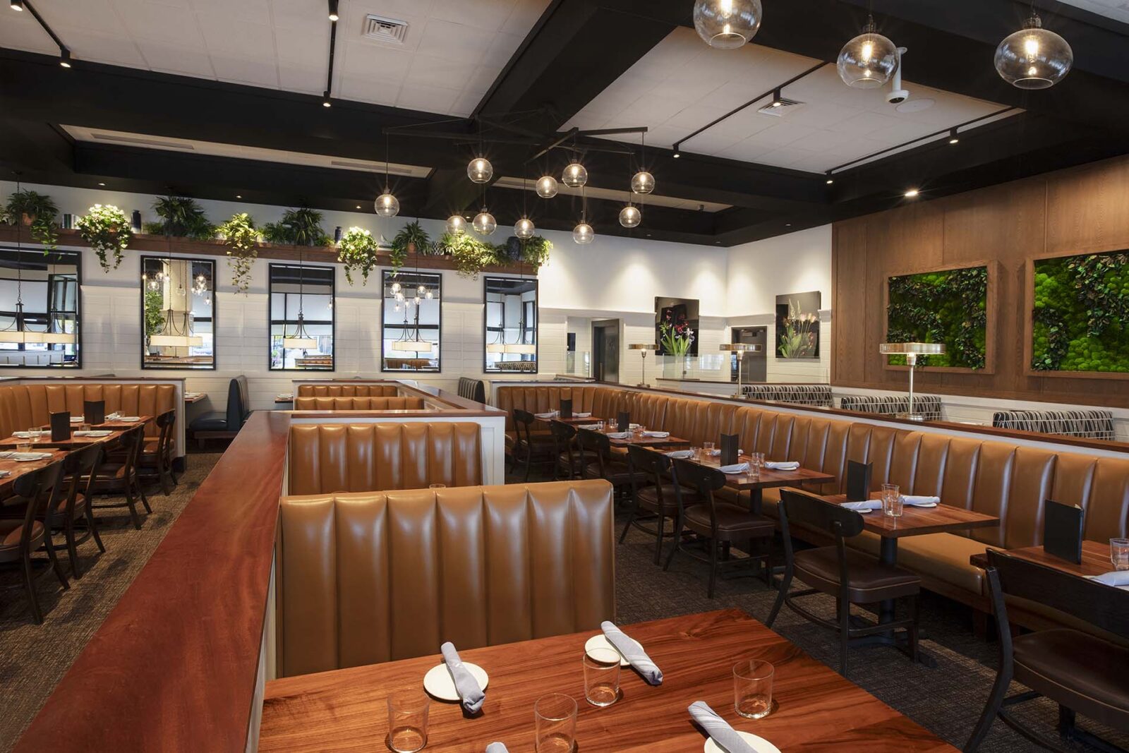 Dining room at Burtons Grill in Hingham, MA.