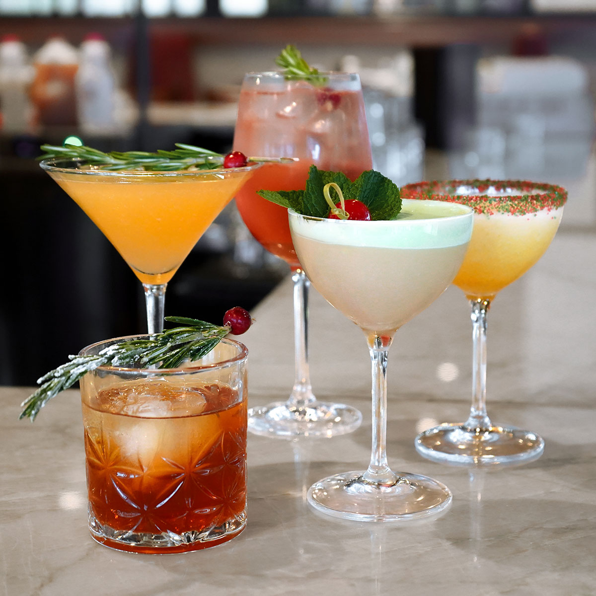 Holiday cocktails from Burtons Grill.